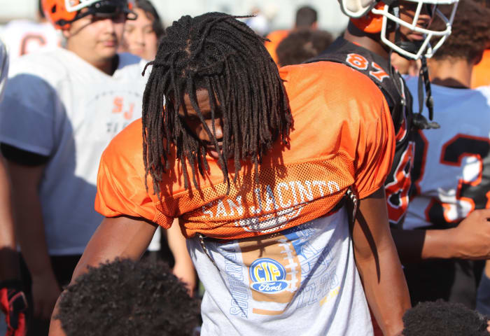 San Jacinto WR Dillon Gresham, Oregon commit by John Murphy 9-27-23091920230